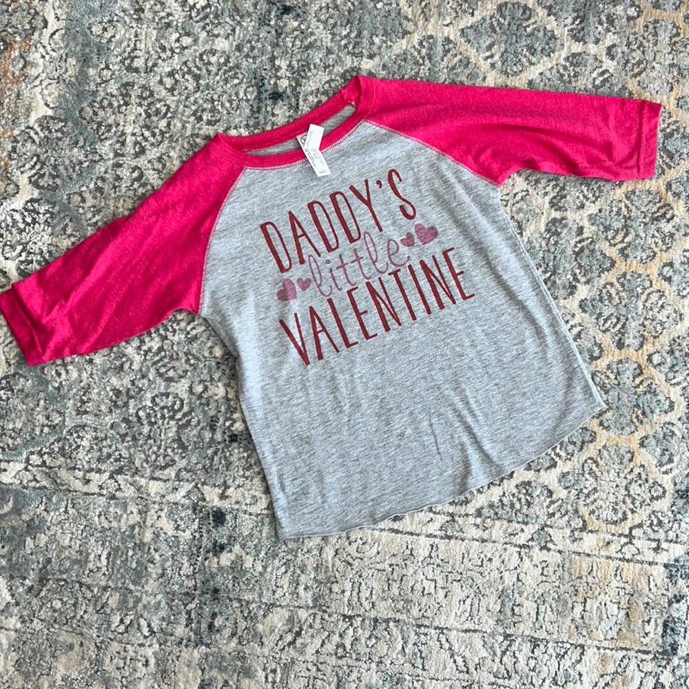 Valentine’s Toddler/Girl’s Baseball T-Shirt
